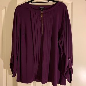 Purple long sleeve blouse
